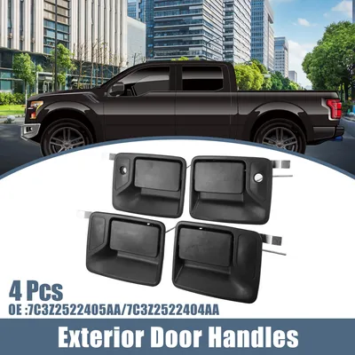 Image de Avant Arrière Gauche Droit Extérieur Porte Poignée pour Ford - 4pcs Noir