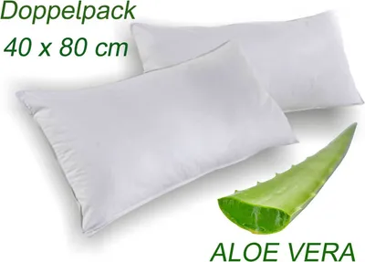 Produktbild von aboutyourhome Kopfkissen Aloe Vera Kopfkissen 2er Pack 40x80 cm