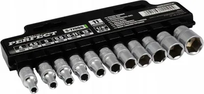 Produktbild von Stalco S-77008 Steckschlüsselsatz 1/4 Zoll 11-teilig