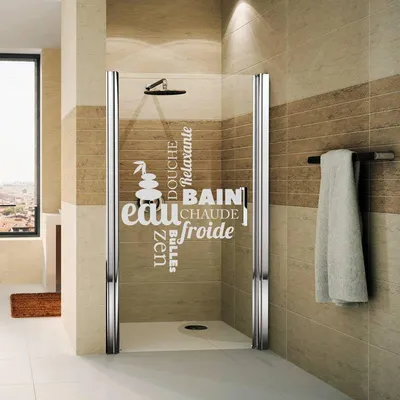 Immagine prodotto di Pellicola oscurante per finestre e porte della doccia – ZEN SHOWER – Pellicola oscurante autoadesiva – 110 x 90 cm