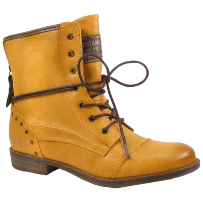 Produktbild von Mustang Damen Schnürboots Stiefeletten 1157-508, Größe:39 EU, Farbe:Gelb