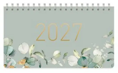 Produktbild von Häfft Tischkalender pocket "Minty Leaves" 2027 106 x 100 mm
