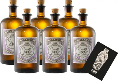 Produktbild von Monkey 47 6er Set Schwarzwald Dry Gin 0,5 (47% vol) unfiltered handcrafted - [Enthält Sulfite]