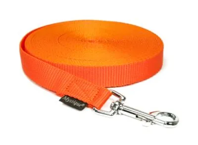 Zdjęcie produktu dla Smycz nylonowa Mystique® 20 mm neonowo-pomarańczowa 1,5 m z HS