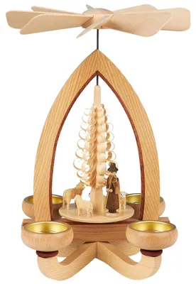 Produktbild von Lorenz Erzgebirge Teelichtpyramide klassisch 28 cm, Modell:Schafe