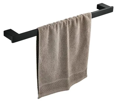 Produktbild von Handtuchstange 40cm Matt Schwarz Edelstahl - Wandmontage
