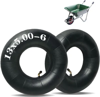 Immagine prodotto di Camera d'aria per carriola 500-6, valvola curva, pneumatico, ricambio per carriole da giardino e carrelli