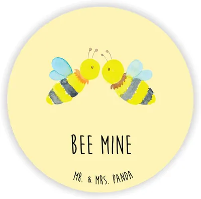 Produktbild von Mr. & Mrs. Panda magnet Biene Liebe - Gelb Pastell - Geschenk, pinnwand, Kühlschrankmagnet, für kühlschrank, pinwand, whiteboardmagnet