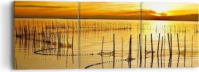 Produktbild von Bild auf Leinwand - Leinwandbild - See Vogel Wasser - 90x30cm - Wand Bild - Wanddeko - Wandbilder - Leinwanddruck - Bilder - Kunstdruck - Wanddekoration - Leinwand bilder - Wandkunst - CA90x30-3616