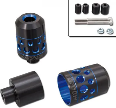 Produktbild von Daytona Lenkergewichte Hollow blau eloxiert