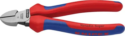Image de KNIPEX pince coupante diagonale noire atramentée polie 180 mm