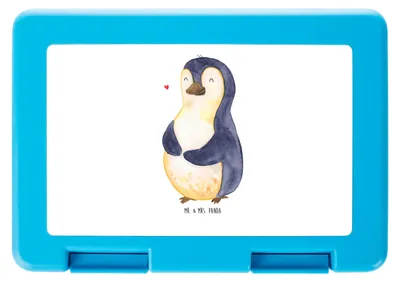Produktbild von Mr. & Mrs. Panda Bento Box Pinguin Diät - Weiß - Geschenk, Motivation, Bentobox, Vesperbox, Brotzeitbox, Lunchbox, Bauch, Snackbox, Pinguine