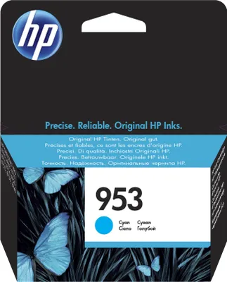 Produktbild von HP 953 Cyan Original Tintenpatrone, Standard, Cyan, Tinte auf Pigmentbasis, 9 ml, 1 Stück(e), Einzelpackung