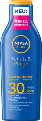 Produktbild von NIVEA SUN Schutz & Pflege Milch LSF 30 wasserfest 48h Feuchtigkeit 2 x 200ml