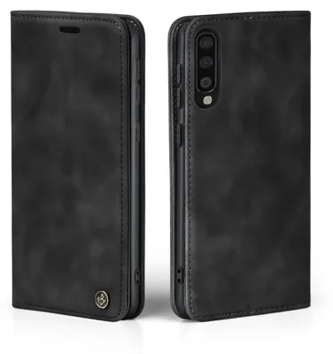 Produktbild von Handy Hülle für Samsung Galaxy A70 Klapphülle Bookcase Flip Cover Handy Tasche Etui Farbe: Schwarz