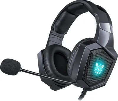 Image de ONIKUMA K8 Casque PS4 Casque stéréo PC Gaming Headset avec microphone LED Lumières bleues pour Xbox One / Laptop Tablet Gamer