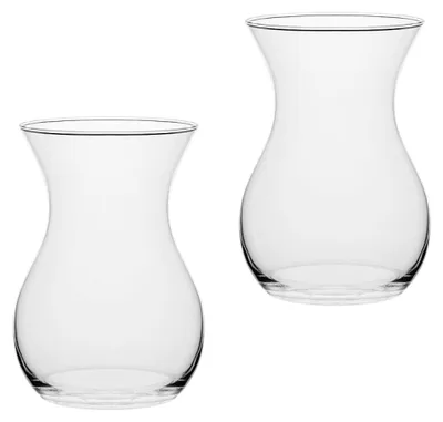Produktbild von Glasvase „Belly“ 2er Set 18 x 12cm – Blumenvasen aus Glas - 2 Stück