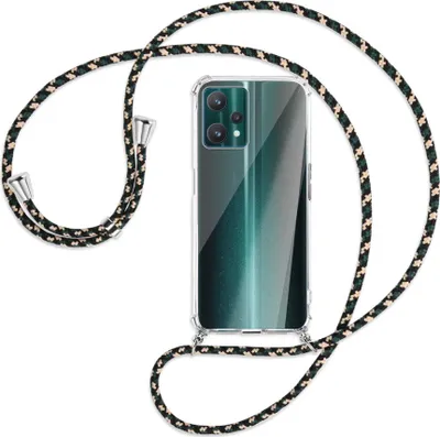 Produktbild von Handykette Backcover-Schutzhülle mit Band (Metall silberfarben) für Realme 9 Pro 5G - camouflage
