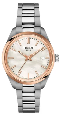 Produktbild von Tissot PR 100 34mm Silber Gold Damenuhr