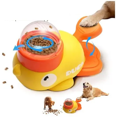 Produktbild von Interaktives Hundepuzzle Ente - Anti-Schling-Napf & Intelligenzspielzeug für Hunde - Slow Feeder Gelb