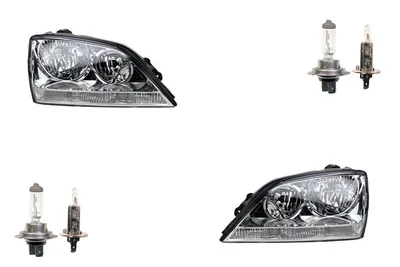 Imagen del producto de Johns, faros compatibles con Kia Sorento JC, modelo del 08/02 al 06/06, juego de faros delanteros (izquierda y derecha) con bombillas H7 y H1