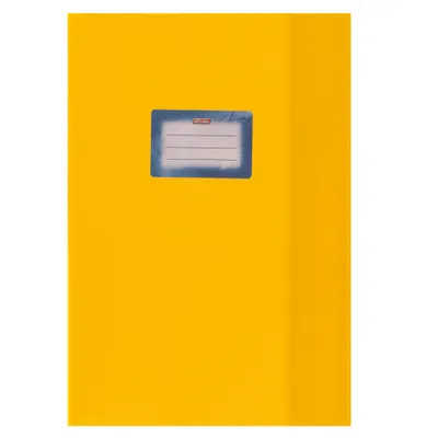 Produktbild von 5 Herlitz Heftumschläge / Hefthüllen DIN A4 / Baststruktur / Farbe: gelb
