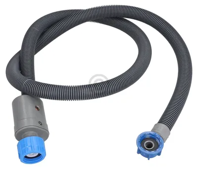 A washing machine inlet hose with Aquastop.