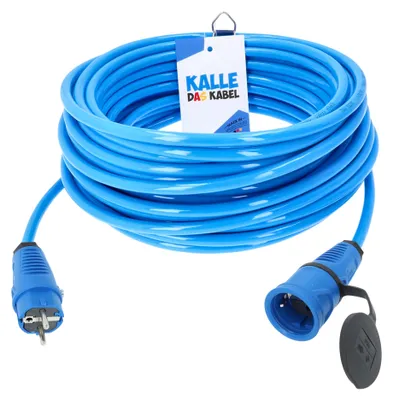 Produktbild von KALLE DAS KABEL PUR Verlängerungskabel 3G 2,5 mm² 10 Meter 230V 16A Schuko Stecker Kupplung IP44 Polyurethankabel Stromkabel Verlängerung Campingkabel Womo Schutzkontakt