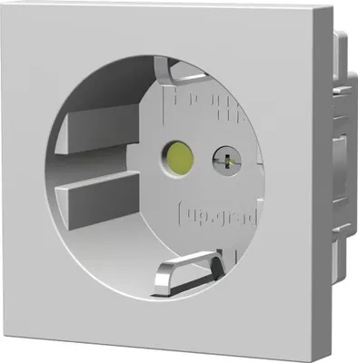 Produktbild von Schuko Steckdoseneinsatz HW-UGS230VBRW, Unterputz, 16A, 55x55mm, erhöhter Berührungsschutz