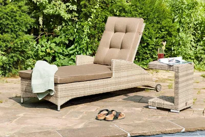 Produktbild von Gartenliege Topeka Sonnenliege Relaxliege Natur