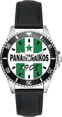 Produktbild von KIESENBERG Herrenuhr Armbanduhr Panathinaikos Geschenk Fan Artikel Zubehör Fanartikel Analog Quartz Uhr L-21049