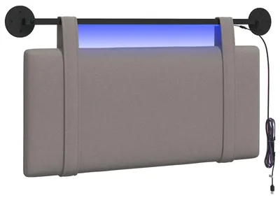 Image de vidaXL Tête de lit suspendue en tissu taupe