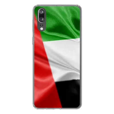 Produktbild von MuchoWow® Handyhülle Schutzhülle Hülle für Huawei P20 Die Flagge der Vereinigten Arabischen Emirate Silikon Softcase Handy Hülle - Hardcover