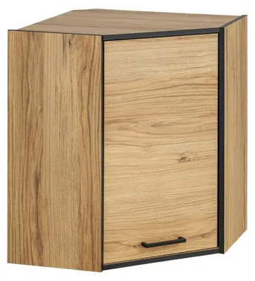 Image de Meuble d'angle haut de cuisine "Carballo" - Naturel/Noir - L 60 x H 72 cm
