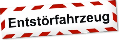 Produktbild von PantherPixel Entstörfahrzeug Magnetschild Auto Entstörungsdienst Magnetfolie Geschenkidee 45 x 12 cm REFLEKTIEREND