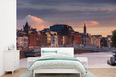 Produktbild von Fotobehang - Dekoration Half Penny Bridge bei Sonnenuntergang - Breite 525 cm x Höhe 350 cm