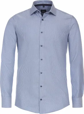 Produktbild von VENTI Herren Businesshemd Langarm Kent Modern-Fit Twill Blau 47