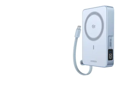 Produktbild von Ugreen MagFlow Externer Akku 10.000 mAh, Qi2.2, 25W, Magnetisch, Blau