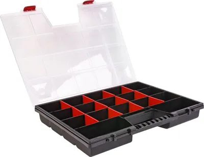 Obrázek produktu pro Box na třídění sortimentu Box na nářadí NOR20 Červený plast