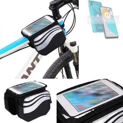 Produktbild von K-S-Trade Rahmentasche Fahrrad-Halterung kompatibel mit Motorola Moto E22s Rahmenhalterung Fahrrad Handyhalterung Fahrradtasche Handy Smartphone