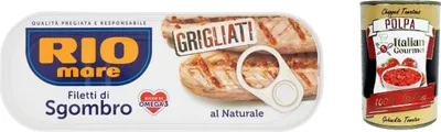 Produktbild von 12x Rio Mare Filetti di Sgombro Grigliato al Naturale Gegrillte Makrelenfilets 120g reich an Omega 3