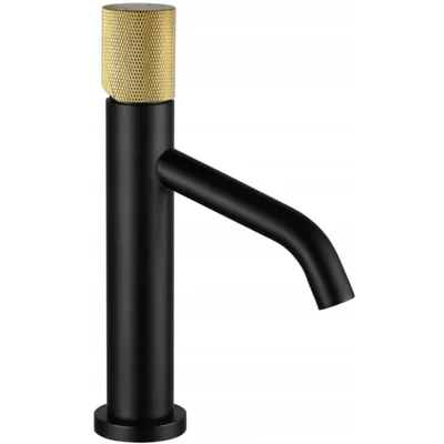 Image de Mélangeur de lavabo Rumba One, noir/or (73501-75)