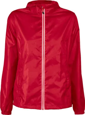 Produktbild von Rote Fastplant Lady Jacke, wasserabweisend, mit gefütterter Kapuze und Seitentaschen