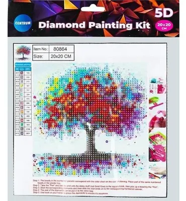 Obrázek produktu pro Diamantová mozaika 5D - Červený strom 20x20 80864