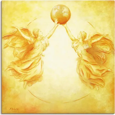 Produktbild von ARTland Leinwandbild Schutzengel der Erde Größe: 40x40 cm