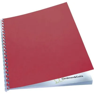 Image de GBC Couverture LeatherGrain CE040031 DIN A4 rouge 100 pcs/paquet