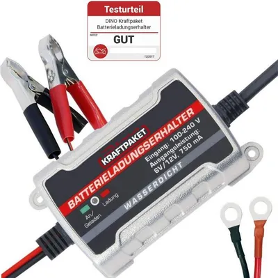 Immagine prodotto di Dino KRAFTPAKET 750mAh-6V/12V auto caricabatteria di mantenimento caricabatteria di mantenimento caricabatteria caricabatteria auto moto barca auto