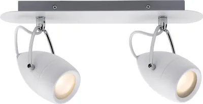 Zdjęcie produktu dla Reflektor Paulmann Drop, IP44, Balken, 2 x 3,5W, oprawka GU10, biały/chromowany, 230V, metal