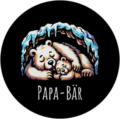 Produktbild von Bärenpapa Magnet mit Flaschenöffner rund mit Spruch Papa-Bär