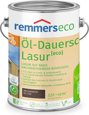 Produktbild von Remmers Öl-Dauerschutz-Lasur [eco] palisander (RC-720) 2,5 l, Holzlasur aussen